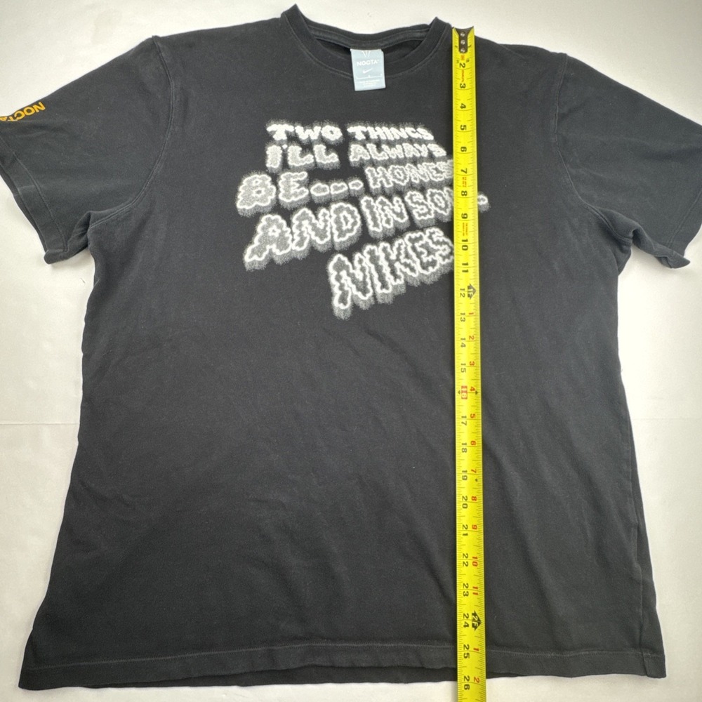 Nike Mens Nocta Drake T-Shirt Large Black Cotton Streetwear Graphic Tee - Picture 5 of 9